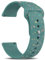 Wanme 20mm Cinturino Orologi in Silicone, Colorato Cinturini di Ricambio a Sgancio Rapido, Gomma Morbida con Fibbia in Metallo per Uomini e Donn,Ago Verde Pino