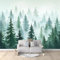 Papier Peint Intissé Forêt De Pins Verts 250x175 cm Papier Peint Panoramique Moderne, Papier Peint Mural Photo pour Salon, Chambre, Décor Fond TV