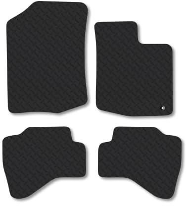 Peugeot 107 (2005-2012) 5mm Rubber Car Mats | Heavy Duty Rubber Tailored Fit Floor Mats Full Coverage Durable Waterproof Accessories Easy Clean Anti Slip Made in the UK