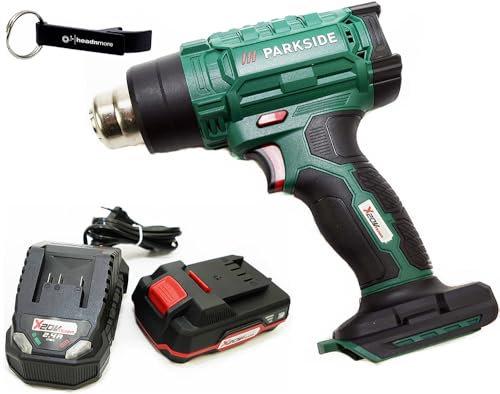 HEADNMORE® Bundle - 1x PARKSIDE® 20V Akku Heißluftpistole PHLGA 20 + 1x HEADNMORE® Schlüsselanhänger (1x2Ah Akku)