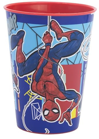 Stor Vaso Infantil de plástico Reutilizable de 260 ml de Spiderman