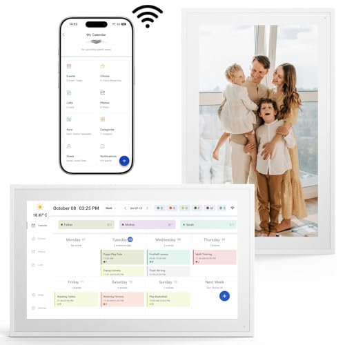ISTOYO Digital Kalender, 39,6cm/15,6 zoll Intelligenter Elektronischer Wandkalender mit Fotos für Videofreigabe, Wand/Desktop/Touchscreen Planer, Vereinfachte Familie/Büro/Schule/Veranstaltungspläne