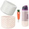 OcTecho 2Pcs Silicone Water Bottle Boot for Owala Freesip 945ml/ 32oz, Bottles Bottom Cover Protector for Water Bottle, Anti-Slip Protective Sleevezz-White+Pink, For Owala Freesip 945ml/32oz