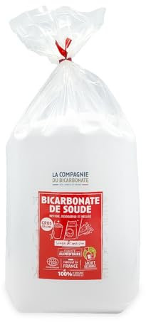 Bicarbonate Soude Gros Grains - Sachet Kraft 3kg - Qualité Alimentaire Origine France - Nettoyage, Linge, Bricolage, Déodorant Maison - Recharge Écoresponsable- La Compagnie du Bicarbonate.