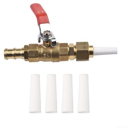 Kit d'assemblage de buse de sablage en céramique avec connecteur de robinet à boisseau sphérique en laiton pour projets de bricolage, 4 embouts en alumine (2,4/2,7/3,2/3,6 mm)