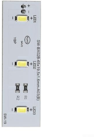 For Electrolux Fridge Freezer Replacement LED Light Assembly, SW-BX02B 49031078 Strip Light 12V DC 2 Pin Connector 65mm x 19.5mm Daylight White(1pcs)