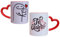 Grupo Darik Taza de Amor Asa Corazón 11oz– Regalo Original para Novio, Novia o Pareja – Taza con Mensaje Romántico – Varios Diseños – aptas Microondas y Lavavajillas (TE QUIERO ROJA)