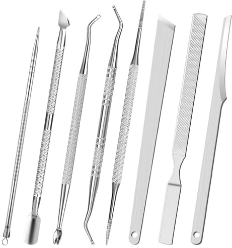 Kit Pedicure 8 Pezzi per Unghie Incarnite, Set Professionale in Acciaio Inossidabile con Lima, Solleva Unghie e Custodia, Strumenti per Pulizia e Cura delle Unghie