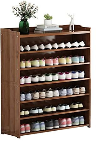 AZZAZETES Schuhregal Schuhregal Lagerregal 7-lagiges vom Boden bis zur Decke Zuhause Wohnzimmer Korridor Schlafzimmer Schuhaufbewahrung Organizer Schuhablagen