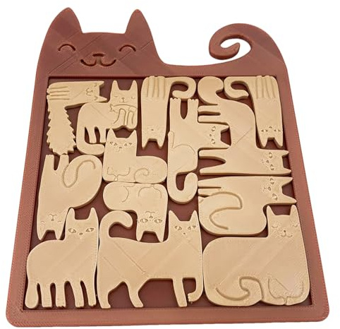 Cat Puzzles for Adults,3D Printed Art Toy | Cat Jigsaw Puzzle Toy | for Relaxing Mental Relaxation Family Game Stress Relief for Christmas Thanksgiving Family Friend