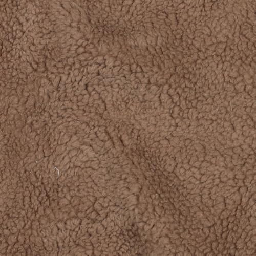 MAGAM-Stoffe Bruno Baumwoll Teddy super weicher Teddyfell Meterware ab 50cm (Braun)