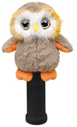 RLOMUTE Housses de tête de golf pour driver et bois, mignonne housse de club en peluche animale pour driver, douce housse de tête de golf 460cc, cadeau drôle pour hommes, femmes, enfants, golfeurs