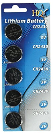 HQ CR2430 Lot de 5 piles 3V