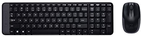 Logitech MK220 Combo con Teclado y Ratón Inalámbrico compacto para Windows, Inalámbrico a 2,4 GHz con Receptor USB Unifying, Batería para 24 meses, PC, Portátil, Disposición QWERTY Español - Negro