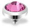 Taffstyle® Dermal Anchor Piercing Aufsatz Kugel Kristall Ball Flach / 4mm - Rosa