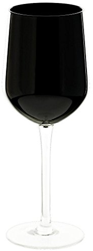 Weinglas Weinkelch Römer Glas Black & White Schwarz 360 ml H 23 cm Moderner Zeitloser Style
