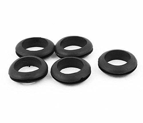 sourcing map 5Stk Kabeldurchführung Gummi Firewall Loch Draht elektrische Kabel Gummi Dichtungen 18 mm Inner Dmr.