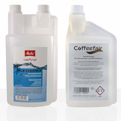 Coffeefair Bundle Melitta Cafina Spezialreiniger 1 L und Coffeefair Spezialreiniger 1 L