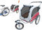 PAPILIOSHOP Argo – Klappbarer Hundeanhänger, Hundewagen und Fahrradanhänger für Hunde in S, M, L, Stabil und Belüftet, Ideal für Tiertransport und Outdoor-Aktivitäten (Rot medium)
