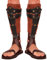W WIDMANN MILANO Party Fashion 09667 - Gladiatoren Schienbeinschoner, in Lederoptik, Kostümzubehör, Rüstung, Kämpfer, Karneval, Mottoparty