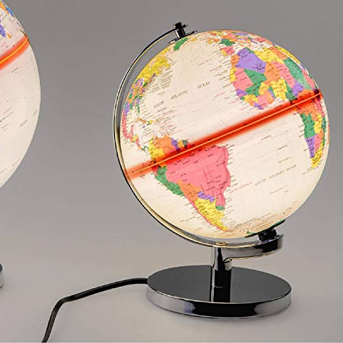 formano Dekoobjekt, Lampe Globus H. 20cm mit Licht Creme bunt