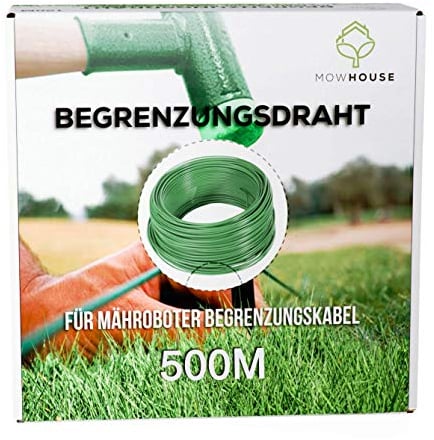 MOWHOUSE Cable Delimitador de Cortacésped Robot - Perimetral Universal - Herramientas de Mejora del Jardín - 500 metros, 2,7mm de diámetro