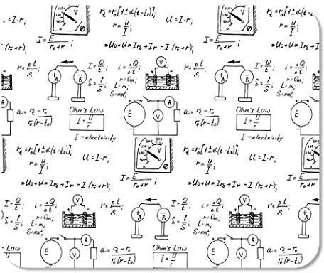 Mousepad Computer Notepad Büro Vintage Bildung und wissenschaftliche Physik Rechtstheorie und mathematische Formel Home School Game Player Computer Worker