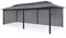 blumfeldt Grandezza Cortina Gartenpavillon, 4 Seitenteile mit Rollmechanismus, pulverbeschichteter Stahl, Dach mit wasserabweisender Beschichtung, rostfrei, überdachte Fläche: 3 x 6 m, grau