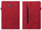 ONETHEFUL Case Book Cover Case for Samsung Galaxy Tab A / A6 10.1 Inch 2016 T580 T585 PU Leather Tablet Document Case Cover with Stand - Red