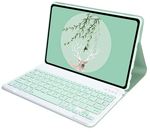BAUBEY Keyboard Case for Galaxy Tab A7 Lite 8.7 Inch 2021 (SM-T220 T225 T227), Lightweight Slim Wireless Cover with Detachable Bluetooth Keyboard for Samsung Galaxy Tab A7 Lite 8.7 (Green)