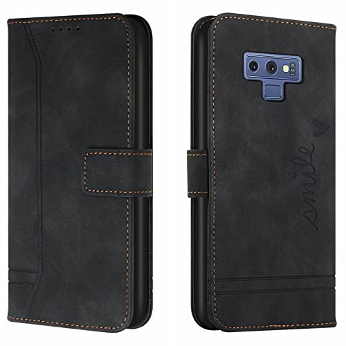 Lihondar Compatible with Samsung Galaxy Note 9 Case, Samsung Note 9 Case Wallet, PU Leather Folio Flip Cover with Card Holder Magnetic Closure Kickstand Phone Case Cover for Samsung Note 9(Black)