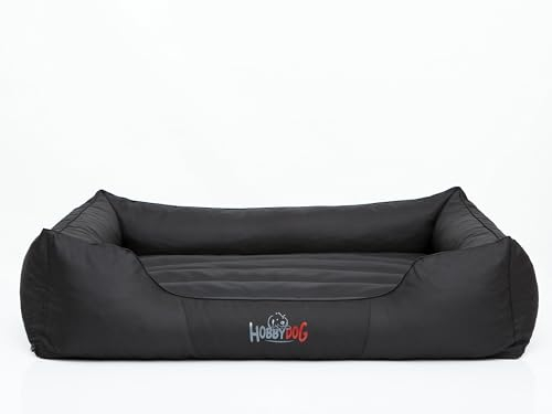 Bjird Hundebett - Hundekorb für kleine mittelgroße & große Hunde - Hundekissen - Hundesofa - Bezug abnehmbar und waschbar - Comfort - Größe: XL/XXL - Schwarz