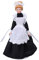 Luqeeg Dollhouse People, Flexibles 1:12 Miniatur-Puppenhausmädchen mit Drehbaren Gliedmaßen, Mini-Victorian Lady Servant Porzellanpuppenmodell, Puppenhaus-DIY-Dekorationszubehör für Kinder