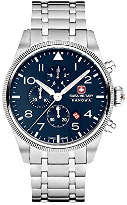 Swiss Military Hanowa SMWGI0000403 Thunderbolt Chrono Herrenuhr mit Edelstahlband 10 ATM