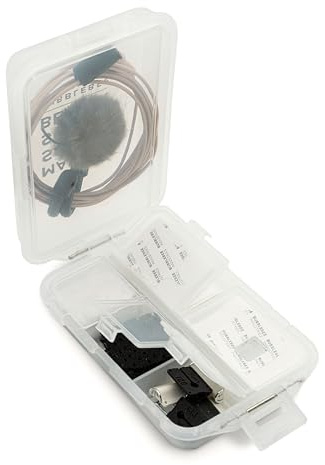 Bubblebee Mic Accessory Case 2 Pk - Lav Mic and Accessories Case - 6 Compartment Transparent Microphone Audio Gear Storage Box for Content Creators, Videographers, Audio Engineers & Filmmakers