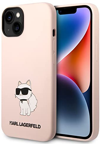 KARL LAGERFELD KLHCP14SSNCHBCP Hard Case für iPhone 14 6,1 Zoll Rosa Silikon C