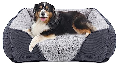 JOEJOY Hundebett XXL für Grosse Hunde, Hundekorb Waschbar, rutschfest HundeköRbchen, Bequem Anti Stress Hundebetten Grosse Hunde, 106x80x23cm