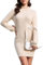 JUOIANTANG Feinstrick Pullover Kleider für Herbst Aprikose Dame Pullikleider Schön Sweater DressFrau Strickkleider，XL