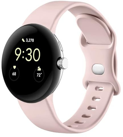 Issinlky Cinturino in silicone compatibile con Google Pixel Watch, cinturino di ricambio sportivo per Google Pixel Watch/Google Pixel Watch 2/Google Pixel Watch 3 41mm Uomo Donna