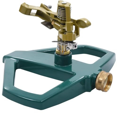 INLIFE Irrigatore Rotante Verde 21x22x13 cm in Metallo Casa e Giardino, Prato e giardino (0,55KG)