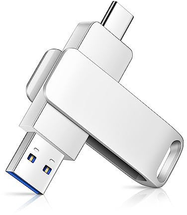 128G USB Drive, BlumWay 128G USB3.0 Flash Drive Memory Stick with Type C for Computer/Laptop/Android for Photo/Video/Music/File