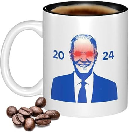 Joe Biden 2024 Tasse à café, Tasse à café Biden en céramique de 350 ml. Vote présidentiel, choix | Décoration de cuisine amusante, tasse de voyage, tasses à café durables pour hommes et femmes, thé et