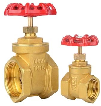FANNIXI Absperrventil G 1/2 3/4 1 1-1/2 2 Innengewinde Messing-Schieberventil DN15 DN20 DN25 DN32 DN40 DN50 mit Stahlhandrad Vollanschluss(DN32)