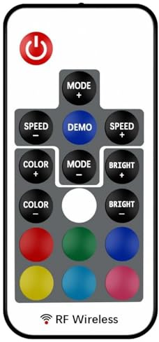 DAGIJIRD RF Wireless Remote LED Controller, DC5-24V 17-Key Telecomando Wireless per RGB LED Strip Light