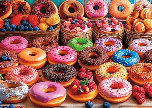 AveJoys Jigsaw Puzzles for Adults 1000 Piece Flavor Donuts 27.56 x 19.69 Inch Jigsaw Puzzle for Adults Educational Game 1000 Pieces Puzzles for Adult