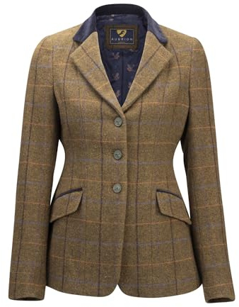 Shires Aubrion Saratoga Womens Riding Jacket - Oak Brown Check 44