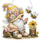 Lxmsja 5D Diamond Painting Anhänger Gnome, Biene Diamond Painting Fensterbilder Beidseitig für Erwachsene Kinder, Bastelset Kreativ Set, Hängend Ornament Kranz Tür Fenster Wand Eingang Decor