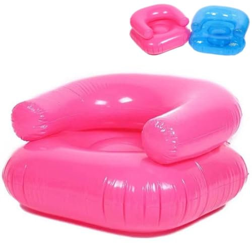 Inflatable Chair, Blow up Chair for Kids Adult, Waterproof PVC Blow Up Chairs with 2 Vents Portable Couches for Party Camping, Beach, Picnics Party Supplies (Pink -Child)