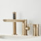 XJTNLB Robinet Baignoire avec Douchette 3 Trous Mitigeur Bain Douche Cascade Or Brossé Mitigeur Monocommande en Laiton