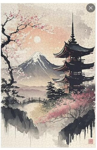 1000-teiliges Puzzle Für Erwachsene, Japan Style -Puzzles, Dekompressionsspiel, Spielzeugpuzzles, Geburtstagsgeschenke （78×53cm）